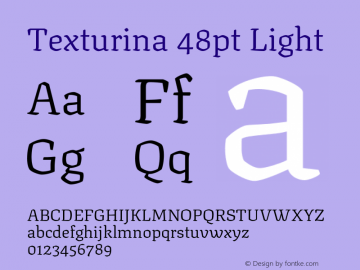 Texturina 48pt Light Version 1.002图片样张