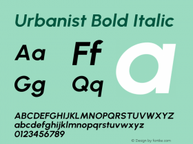 Urbanist Bold Italic Version 1.303图片样张