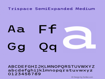 Trispace SemiExpanded Medium Version 1.210图片样张