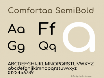 Comfortaa SemiBold Version 3.105图片样张