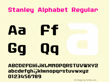 Stanley Alphabet Regular 001.000图片样张