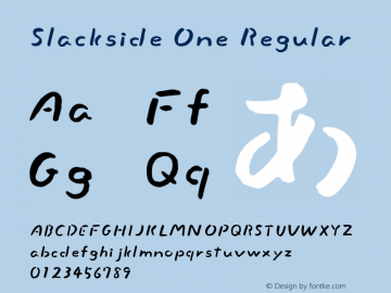 Slackside One Regular Version 1.000图片样张