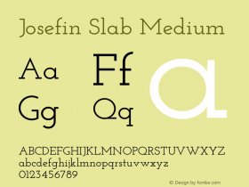 Josefin Slab Medium Version 2.000图片样张