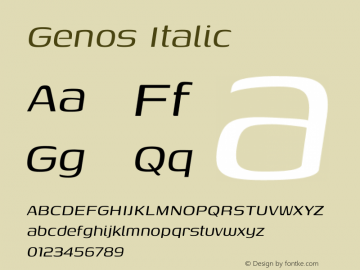 Genos Italic Version 1.010图片样张