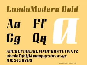 LundaModern Bold 001.000 Font Sample