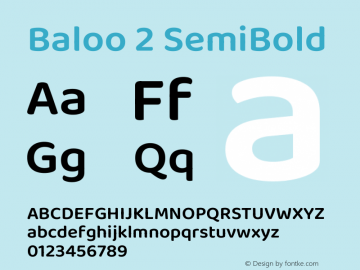 Baloo 2 SemiBold Version 1.700图片样张