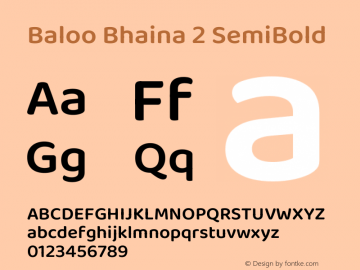 Baloo Bhaina 2 SemiBold Version 1.700图片样张