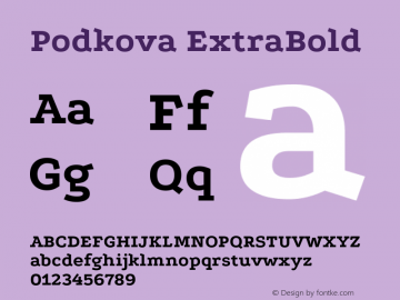 Podkova ExtraBold Version 2.103图片样张