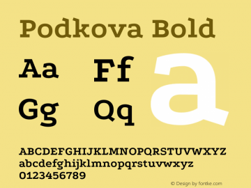 Podkova Bold Version 2.103图片样张