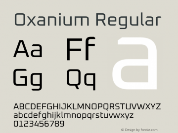 Oxanium Regular Version 2.000图片样张