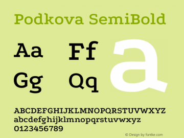 Podkova SemiBold Version 2.103图片样张