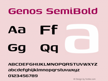 Genos SemiBold Version 1.010图片样张