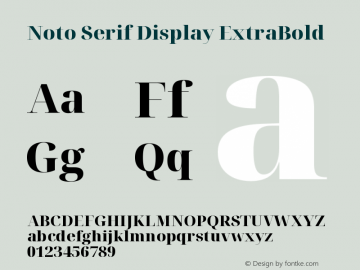 Noto Serif Display ExtraBold Version 2.003图片样张