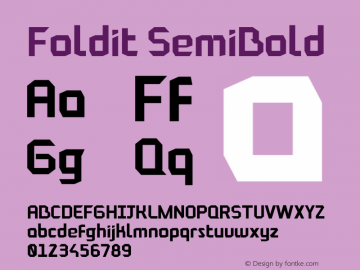 Foldit SemiBold Version 1.003图片样张