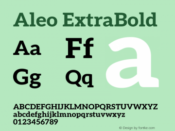 Aleo ExtraBold Version 2.001;gftools[0.9.29]图片样张