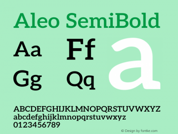 Aleo SemiBold Version 2.001;gftools[0.9.29]图片样张