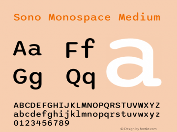 Sono Monospace Medium Version 2.112图片样张