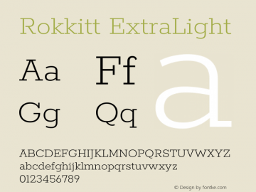 Rokkitt ExtraLight Version 3.103图片样张