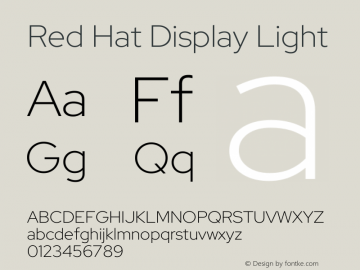Red Hat Display Light Version 1.023图片样张