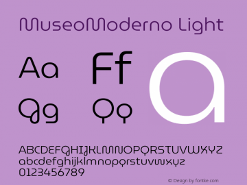 MuseoModerno Light Version 1.003图片样张