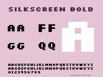 Silkscreen Bold Version 1.001; ttfautohint (v1.8.4.7-5d5b)图片样张