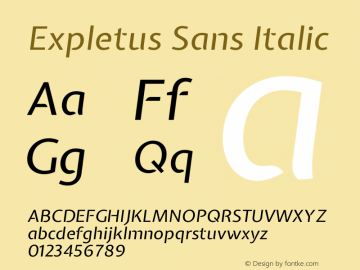 Expletus Sans Italic Version 7.500图片样张