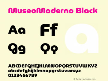 MuseoModerno Black Version 1.003图片样张