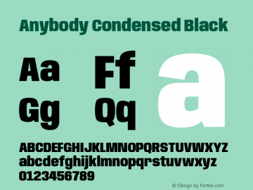 Anybody Condensed Black Version 1.113;gftools[0.9.25]图片样张