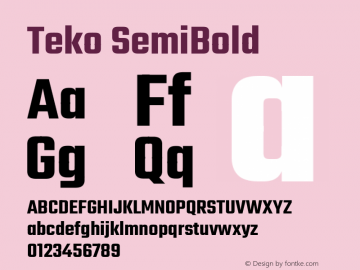 Teko SemiBold Version 2.000;gftools[0.9.28.dev9+g7d2139d.d20230707]图片样张