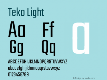 Teko Light Version 2.000;gftools[0.9.28.dev9+g7d2139d.d20230707]图片样张