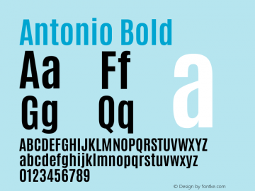 Antonio Bold Version 1.002图片样张