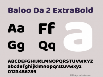 Baloo Da 2 ExtraBold Version 1.700图片样张