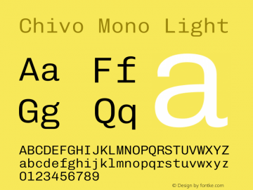 Chivo Mono Light Version 1.008图片样张