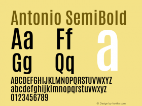 Antonio SemiBold Version 1.002图片样张