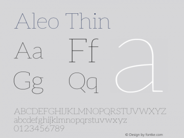 Aleo Thin Version 2.001;gftools[0.9.29]图片样张