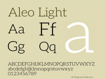 Aleo Light Version 2.001;gftools[0.9.29]图片样张