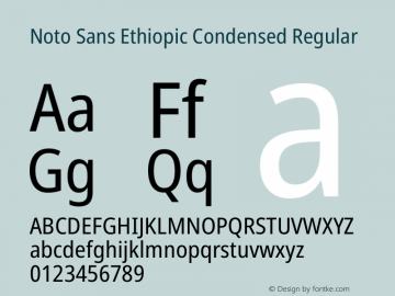 Noto Sans Ethiopic Condensed Regular Version 2.102图片样张