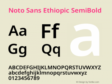 Noto Sans Ethiopic SemiBold Version 2.102图片样张
