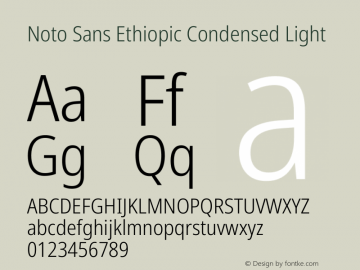 Noto Sans Ethiopic Condensed Light Version 2.102图片样张