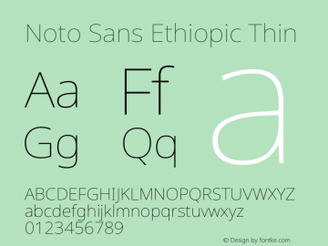 Noto Sans Ethiopic Thin Version 2.102图片样张