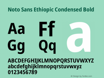 Noto Sans Ethiopic Condensed Bold Version 2.102图片样张