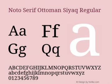 Noto Serif Ottoman Siyaq Regular Version 1.006; ttfautohint (v1.8.4.7-5d5b)图片样张