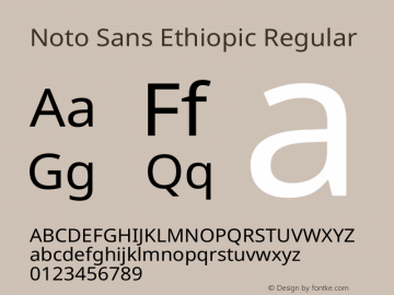 Noto Sans Ethiopic Regular Version 2.102图片样张