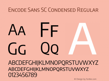 Encode Sans SC Condensed Regular Version 3.002图片样张