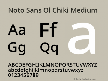 Noto Sans Ol Chiki Medium Version 2.003图片样张