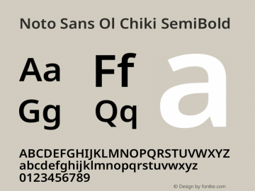 Noto Sans Ol Chiki SemiBold Version 2.003图片样张
