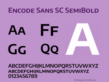 Encode Sans SC SemiBold Version 3.002图片样张