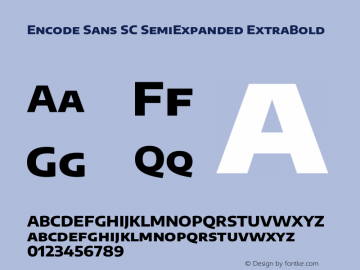 Encode Sans SC SemiExpanded ExtraBold Version 3.002图片样张