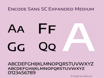 Encode Sans SC Expanded Medium Version 3.002图片样张