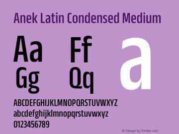 Anek Latin Condensed Medium Version 1.003图片样张